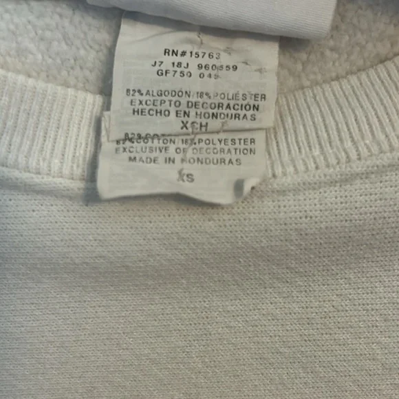 Vintage Champion Women’s Reverse Weave Crewneck White Sweatshirt size XS. - Picture 7 of 8